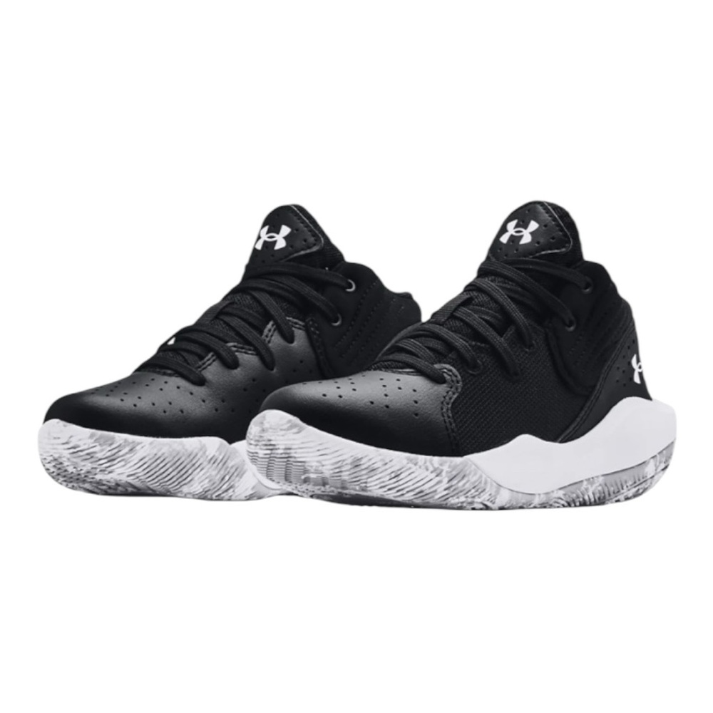 Under Armour Black and White Jet ‘21 Basketball Shoes Youth Size 1